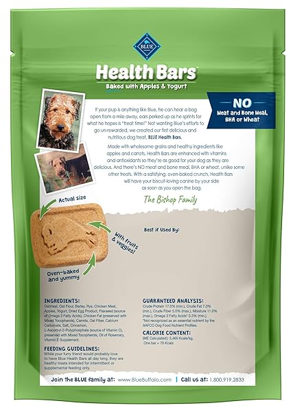 BLUE BUFFALO HEALTH BARS FOR DOGS, APPLE YOGURT, 16 OUNCE
