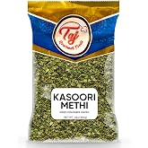 TAJ Dried Fenugreek Leaves | Kasoori Methi | 1-Pound Bulk Pack