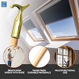 TDBS Window Pole Opener and Loft Ladder Pole 118cm Brass Hook view 4