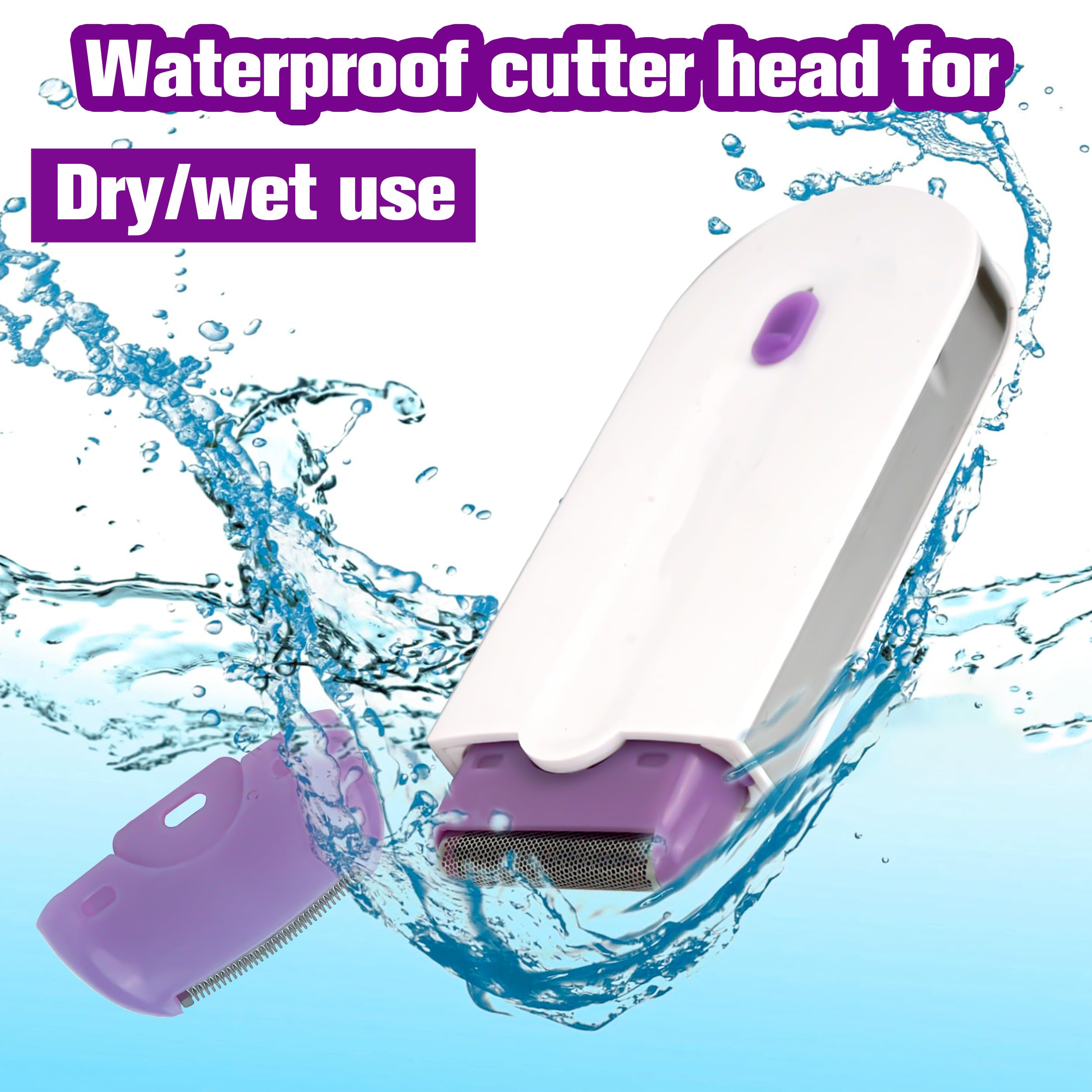 Laser Shaver for Women, Portable Painless Hair Touch Removal Tool, Rechargeable Epilator Smart Sensor-Light Technology Silky Hair Eraser Remover Smooth, Applicable to Any Part of Body, Mother Day Gift