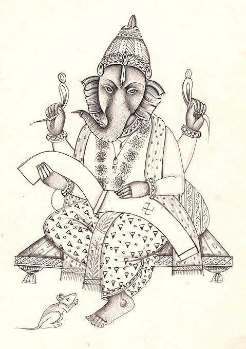 Amazoncom Ganesha Art Handmade Indian Hindu God Ganesh