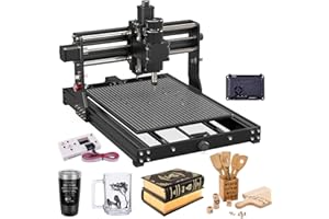 MYSWEETY CNC Router Machine, 4030 PRO Wood Router 500W Spindle for Metal Carving Acrylic PVC PCB Plastic Wood, GRBL Control with Limit Switches & Emergency-Stop, 3 Axis Cutting Engraving Machine