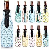 Summer Beer Bottle Insulator Sleeve Zip-up Bottle Jackets 12oz Non-slip Thick Neoprene Drink Cooler for Party Bulk, 11 Packs