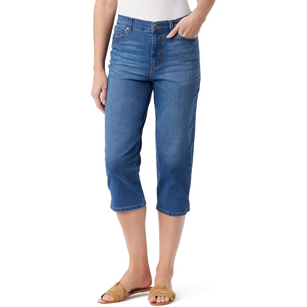 Gloria Vanderbilt (22W 24W Short) Amanda Classic Fit Tapered Leg Mid...