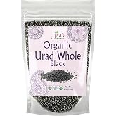 Jiva Organics Organic Urad Whole 2LB Bag - Black Gram Dal, Urad Dal Whole - Non-GMO, Gluten Free