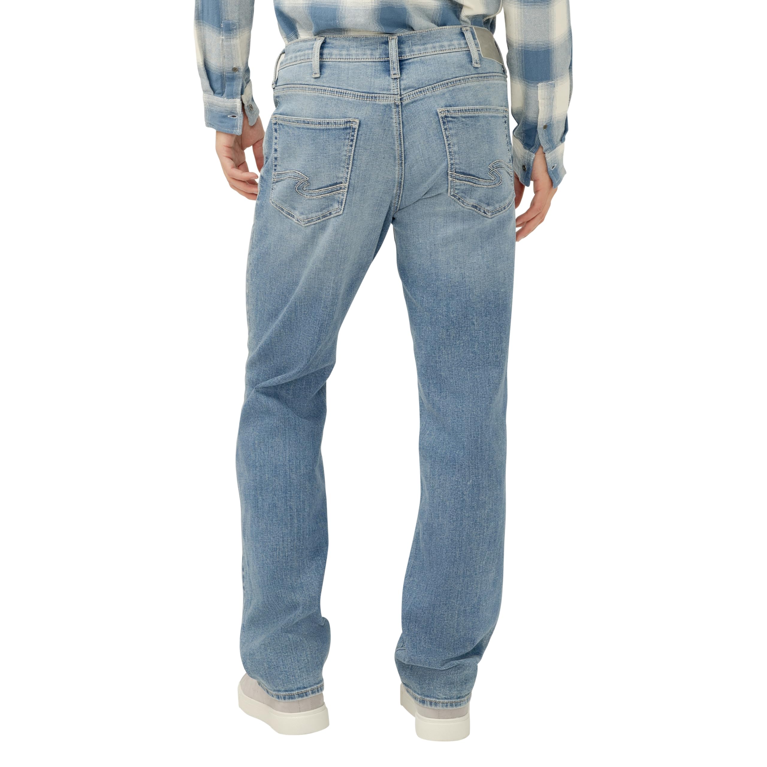 Silver Jeans Co. Men's Grayson Classic Fit Straight Leg Luxe Heritage Jeans, Ashby, 31W x 30L Image