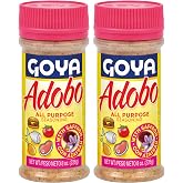 Goya Adobo All-Purpose Seasoning with Saffron, Vegetables, Pack of 2, 8 oz | For Poultry, Seafood, Meat, And Vegetables, Fat-Free Mexican Spice Blend, For Parties Gatherings and Gifts, Great Flavor