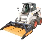 Wolfequip Rock Screening Bucket for Skid Steer Loaders, Adjustable Bars from 1.5" to 1/2", 80" Width 34" Deepth, fit for Bobcat for Cat for John Deere for Kubota for Case, US STOCK
