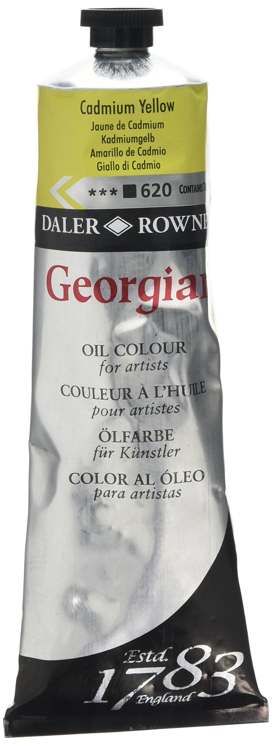 Daler-Rowney Georgian Oil Paint, Aluminium Tube, 7.61oz - 225 ml, Cadmium Yellow
