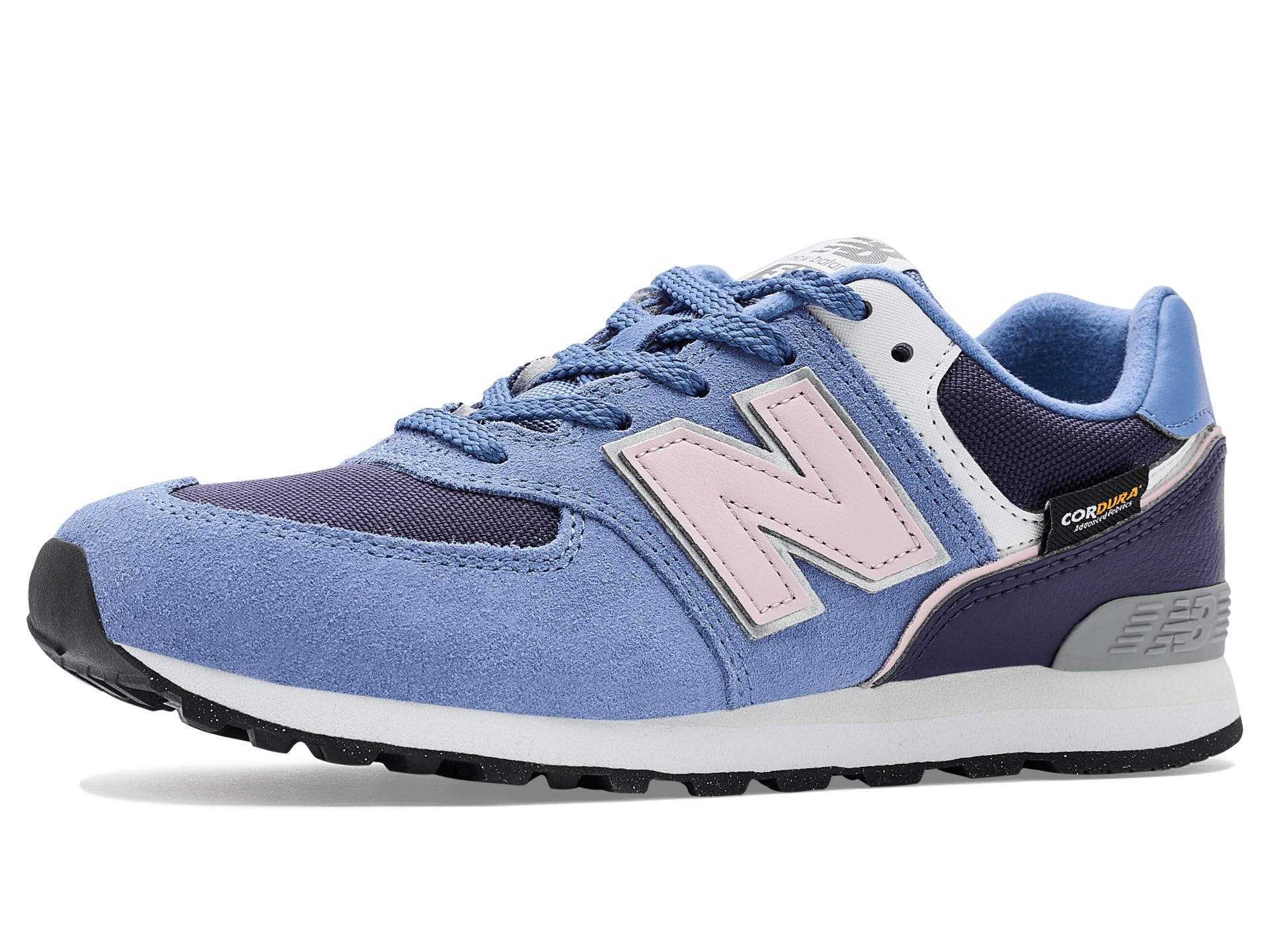 New Balance Kid's 574 V1 Lace-Up Sneaker, Fairweather Blue/Stone Pink, 6.5 Big Kid Image