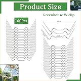 COSORO 100pcs Greenhouse W Clips for Glass Stainless Steel Retaining Springs view 3