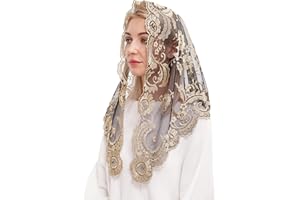 SPANISH MANTILLA Embroidery Lace Veils Catholic Church Mantillas Chapel Scarf Lace Mass