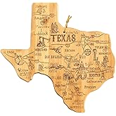 Totally Bamboo Texas Shaped Cutting Board – Bamboo Charcuterie and Serving Board with Hang Tie for Wall Display