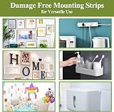 LEUOSO 32 Pairs Heavy Duty Picture Hangers Strips 64 Strips No Nails Needed view 5