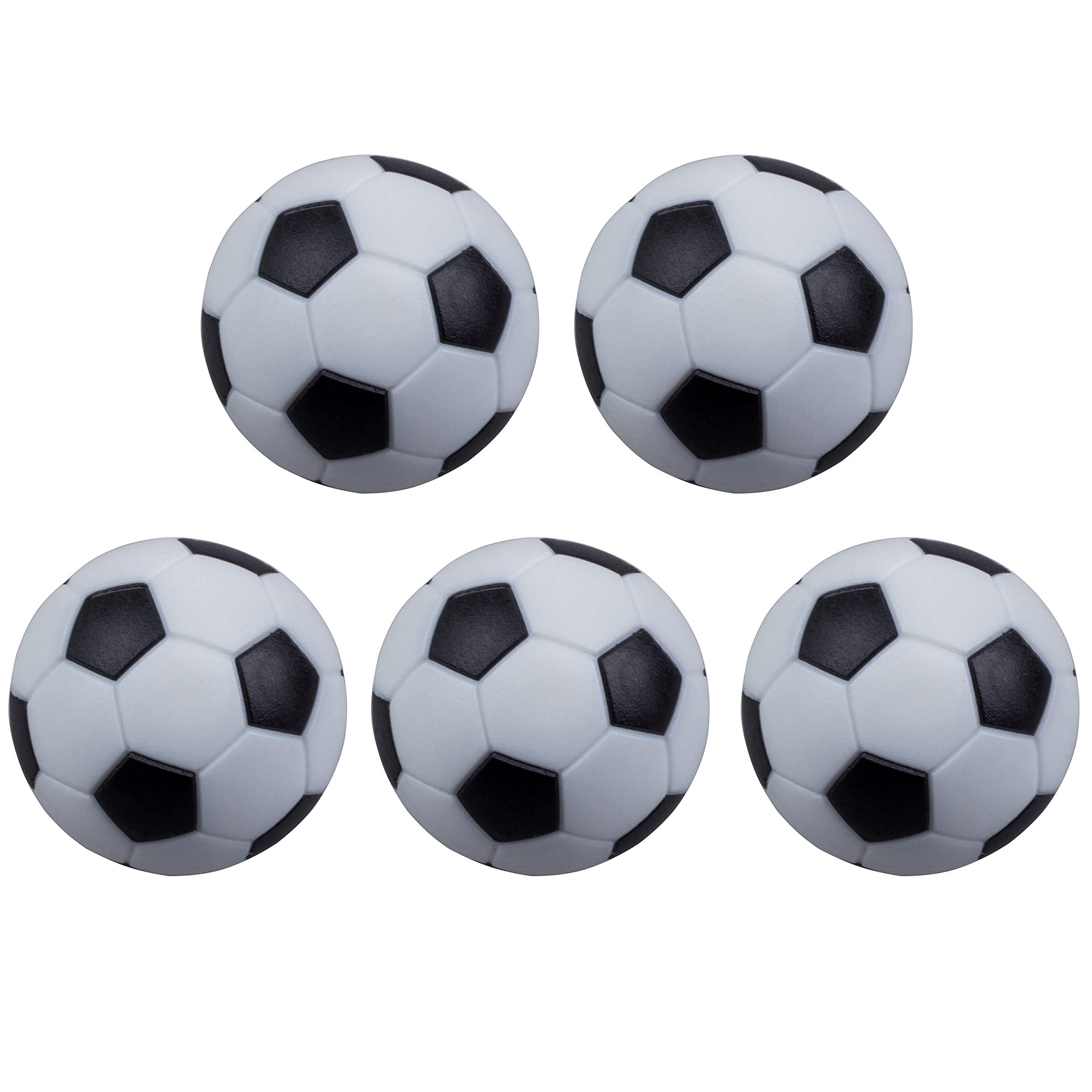 POFET 5pcs Black And White Table Football Foosball Plastic Resin Football Machine Machine Accessories Green Football — image 1