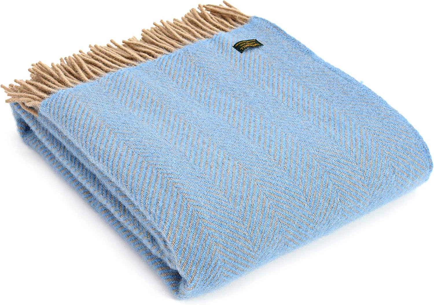 Tweedmill Textiles Herringbone KNEE RUG Throw Blanket 100 Pure New Wool BRITISH MADE SEA