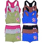 ToBeInStyle Girl's Pack of 6 Racerback or Cami Style Training Bra Tops & Matching Boyshort Bottoms