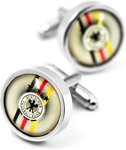 Amazon Mfys Jewelry サッカードイツ代表 Deutschland Fussball Bund Die Adler ファッション メンズ カフス カフスボタン カフリンクス 専用収納ケース付き カフス 通販