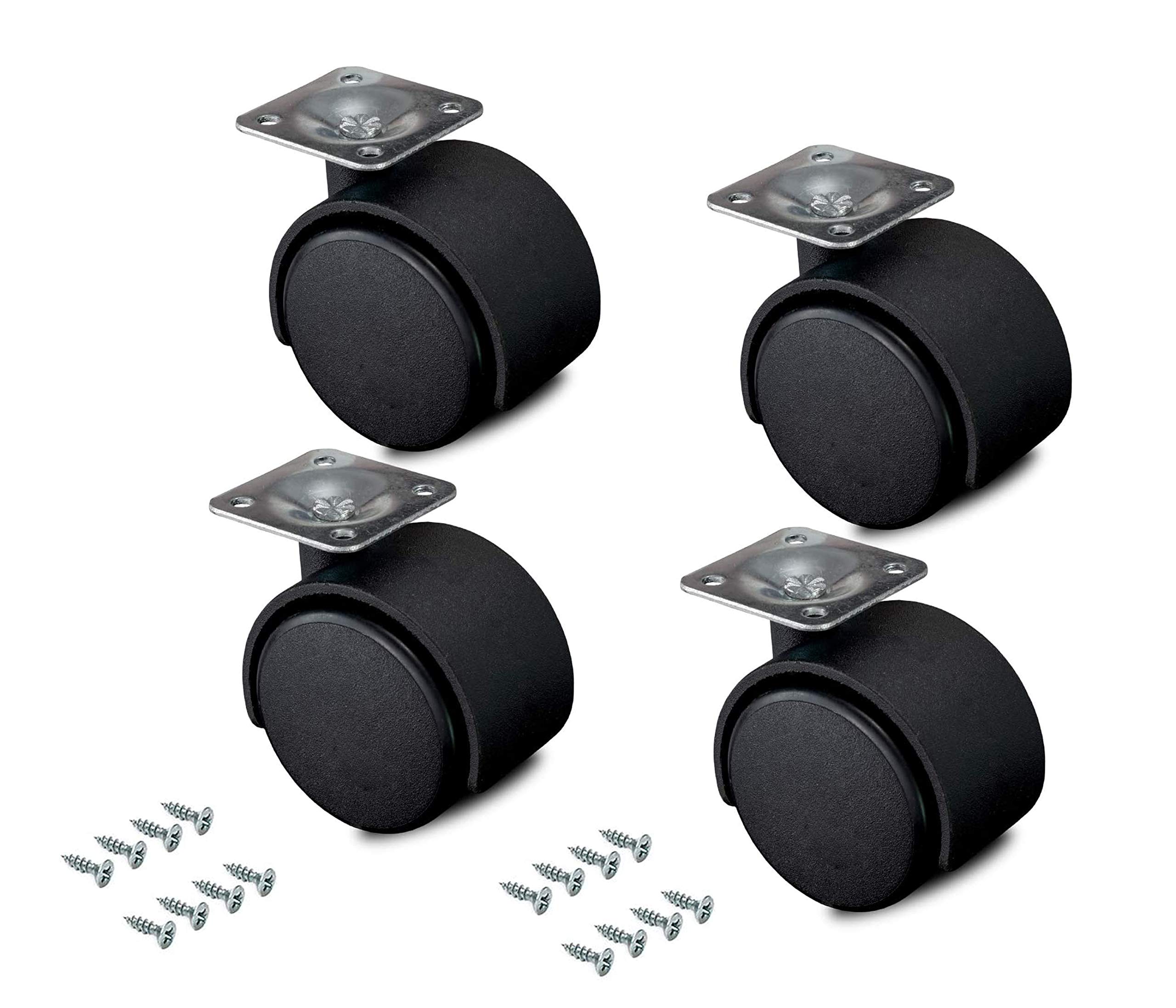 kippen 1614K1 Set of 4 Twin Rollers of 40 mm with Turntable