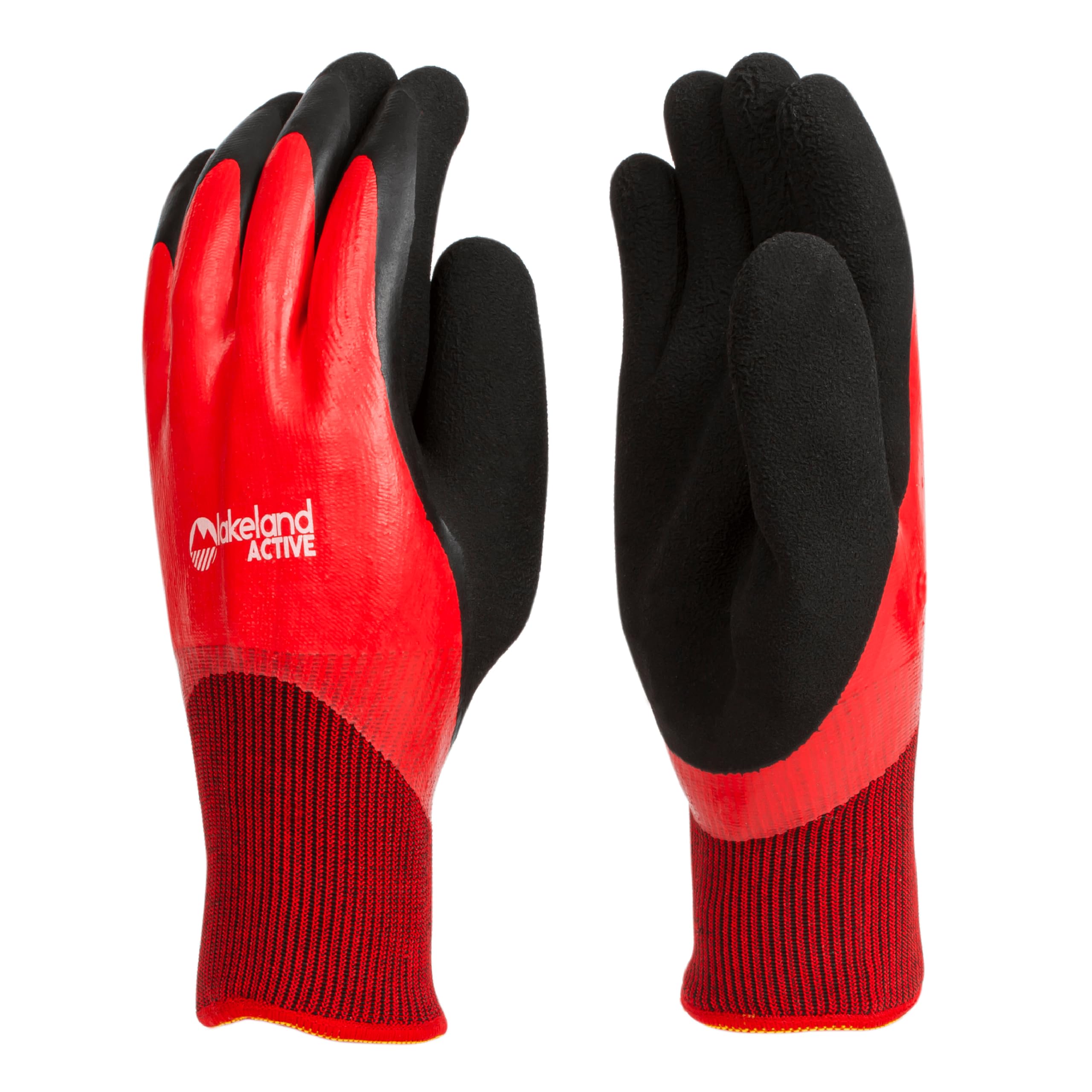 Lakeland Active 1 Pair Broughton Ultimate Thermal Waterproof Work Gloves - Black/Red - X-Large
