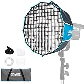 Nanlite SB-FM-RP60 Rapid 60 FM Mount Parabolic Softbox (23.6&Prime; / 60cm) | with Diffusers, Eggcrate Grid &amp; Carry Bag &mdash; Compatible with Nanlite FM-Mount LED Video Light