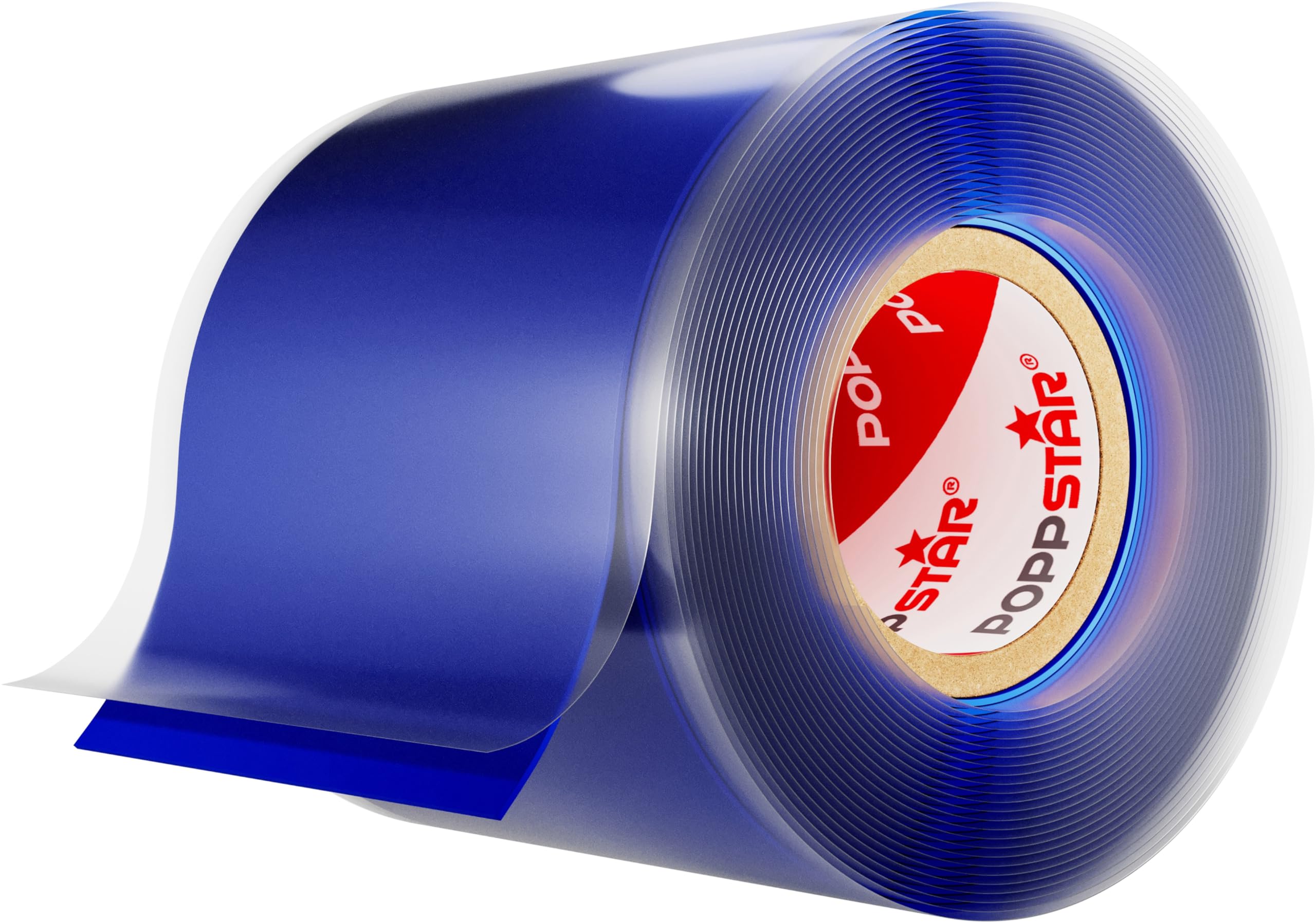 POPPSTAR Self-Fusing Silicone Band, Silicone Tape, 3m x 50mm, Sealing & Insulating Strip (water-tight, air-tight), blue, 1 Roll