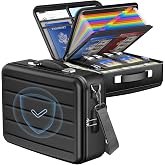 YIMIKOL Fireproof Document Box with Lock, Hard-Shell Fireproof Safe Box | Fire proof Lock Box for Home Documents, Portable Travel Fire Proof File Box for Passport Laptop Certificates, Black