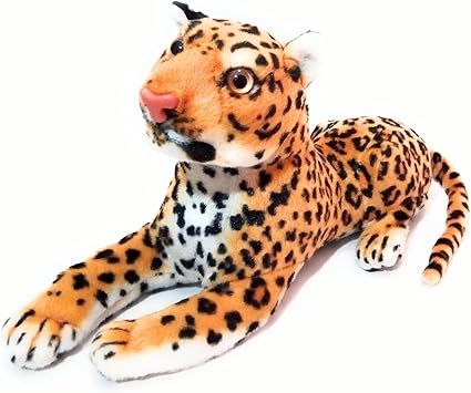PATNA Sitting Cheetah Animal Stuffed Soft Plush Toy with Strong Hard Head for Kids (Multicolour, 34 cm)