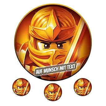 Tortenaufleger Geburtstag Tortenbild Zuckerbild Oblate Motiv: Lego Ninjago (Oblatenpapier)