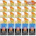 AROIC Painting Brush Set, 20 Packs /240 Pcs, Nylon Brush Head, Suitable for Oil and Watercolor, Perfect Suit of Art Painting, Best Present for Painting Enthusiasts.