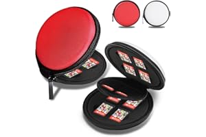 GeeRic 24 Slot Game Card Storage Case Compatible with Switch, Protective Carrying Case Holder Compatible with Switch, Games Cartridges & Slot, Red + White