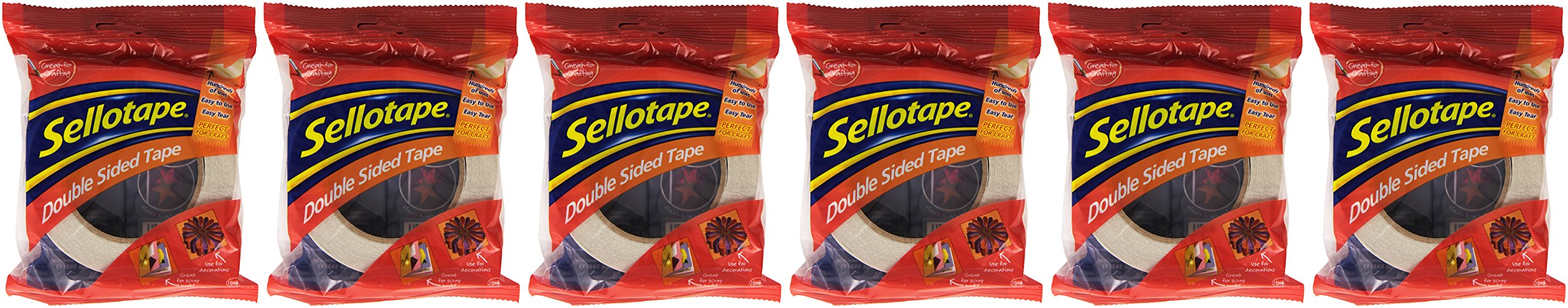 SellotapeDouble Sided Tape 25mm x 33m Ref 1447052 [Pack of 6]
