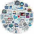BulbaCraft Adult Swim Stickers, Swimming Stickers, Swimmer Decals, Swimmer Gifts, Swim Party Favors, Gifts for Women & Men