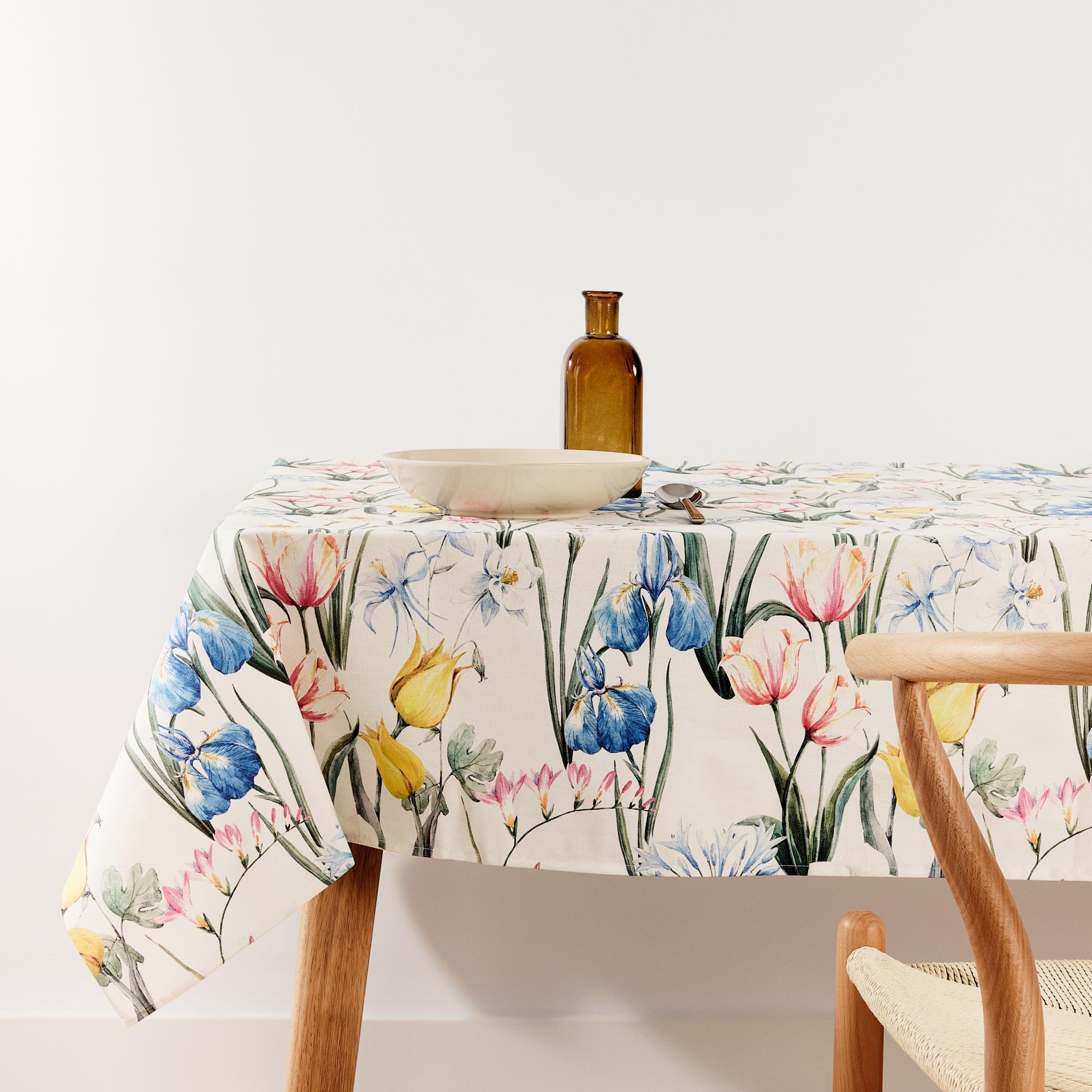 BELUM | Stain Resistant Tablecloth Size 300 x 155 cm - Extra Soft Touch Tablecloth Colour Multicolor - Tablecloth 100% Made in Spain Fabric 100% Organic Cotton - Tablecloth Model 0120-353