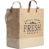 Earthwise Jute Shopping Bags Tote Reusable for Grocery Shopping Everyday Tote Heavy Duty with Long Adjustable Shoulder Strap 