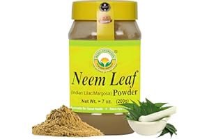 BASIC AYURVEDA Neem Leaf Powder 7.05 Oz (200g) | Pure & Natural Herbal Supplement for Skin, Hair & Wellness | Acne Care | No Preservatives or Additives