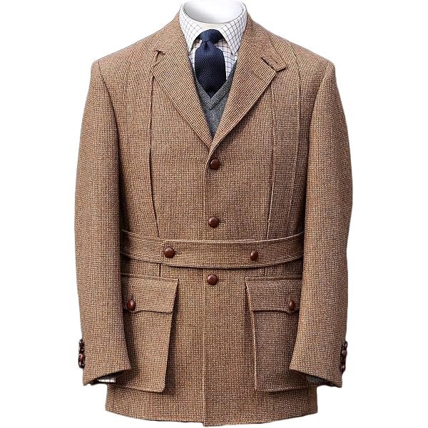 Historical Emporium Men's Norfolk Wool Blend Herringbone Tweed