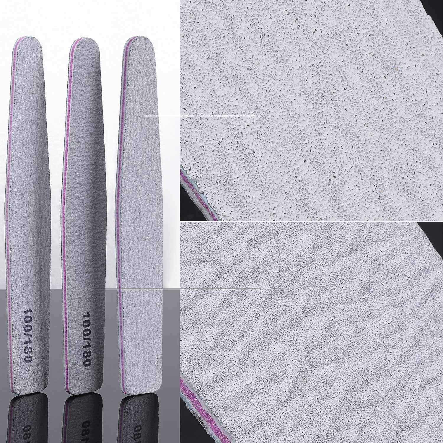 25 Pcs Emery Boards for Nails 100/180 Nail Files Bulk Finger Nail File Boards Heavy Duty Nail Buffers : Beauty