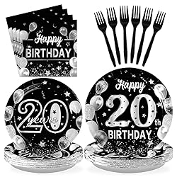 Grencian 96 Pcs 20th Birthday Decorations for Men