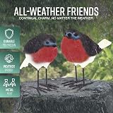 GloBrite Set of 2 Robin Garden Ornaments PolyResin Weatherproof Robins view 5