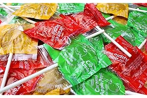 Assorted Caramel Apple Lollipops, Delicious Fall Flavored Caramel Apple Suckers Bulk, by Queen City Candy Cave (1 Pound)