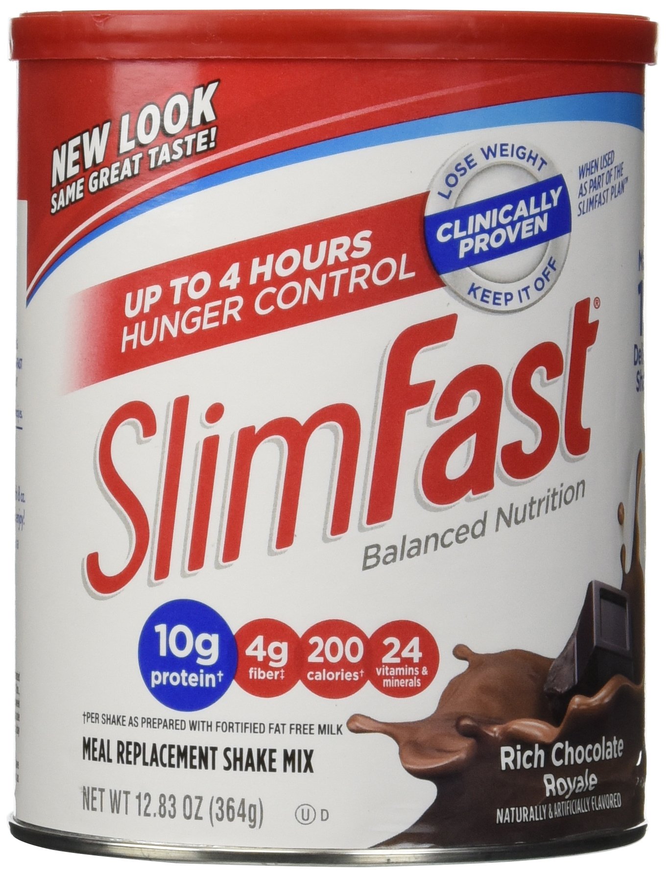 Slim Fast Rich Chocolate Royale Powder Shake Mix 12.83 Ounce Canister