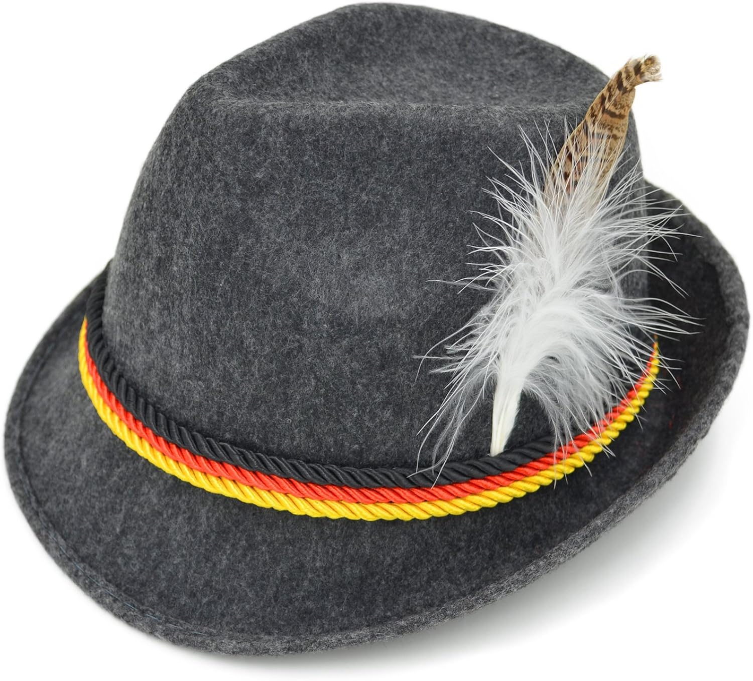 Melesh Adult Felt Swiss German Alpine Bavarian Oktoberfest Hat Cap: Clothing