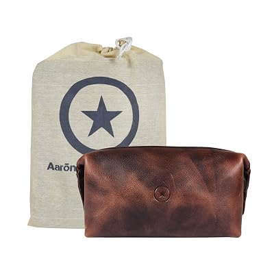 aaron leather grooming travel toiletry bag Quilted Premium Dopp Kit term usage Aaron Leather Goods Omaha Vintage