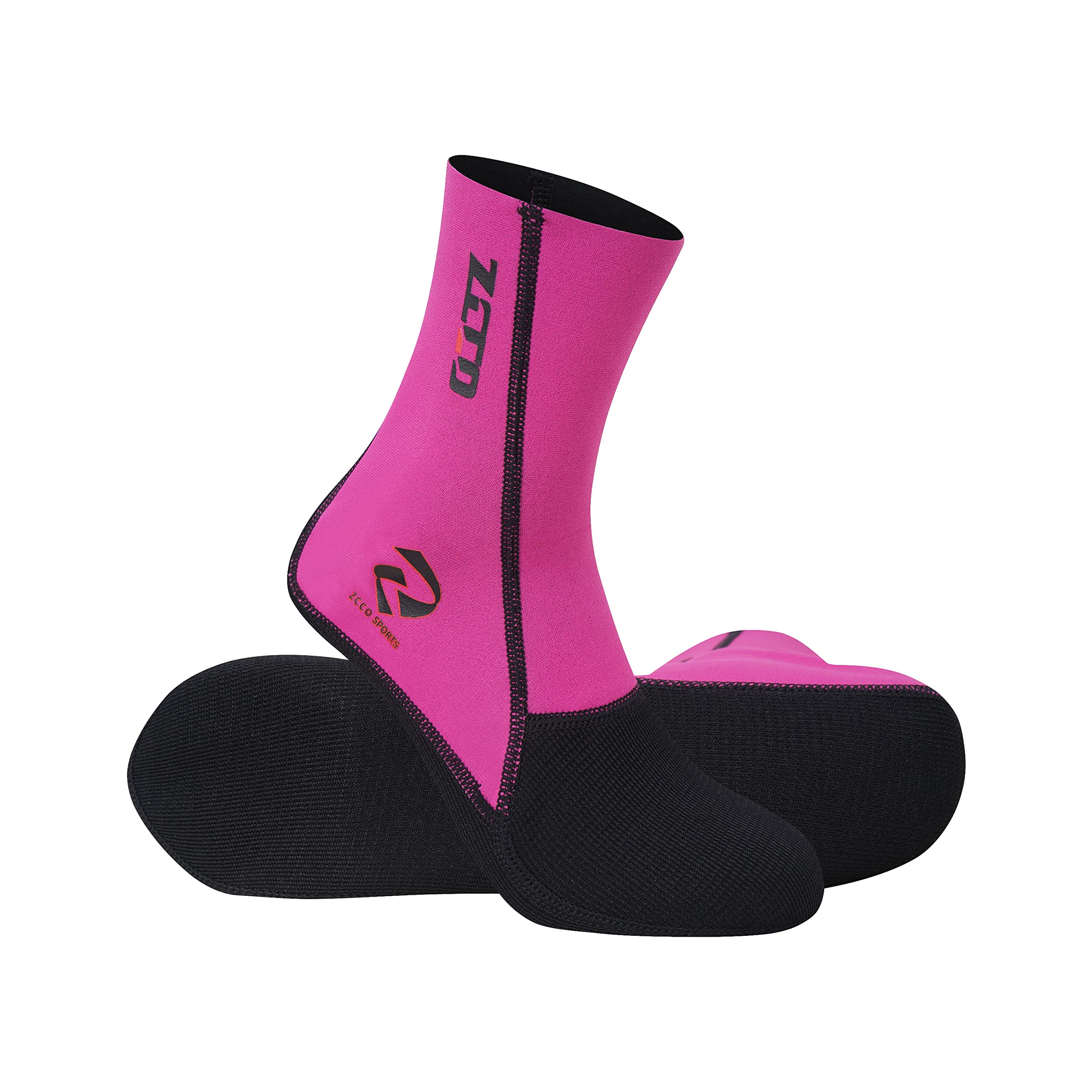 ZCCO Wetsuit Socks 1.5mm Neoprene Socks for Men Women Diving Snorkeling Swimming Surfing Water Sports(1.5mm-pink-XS)