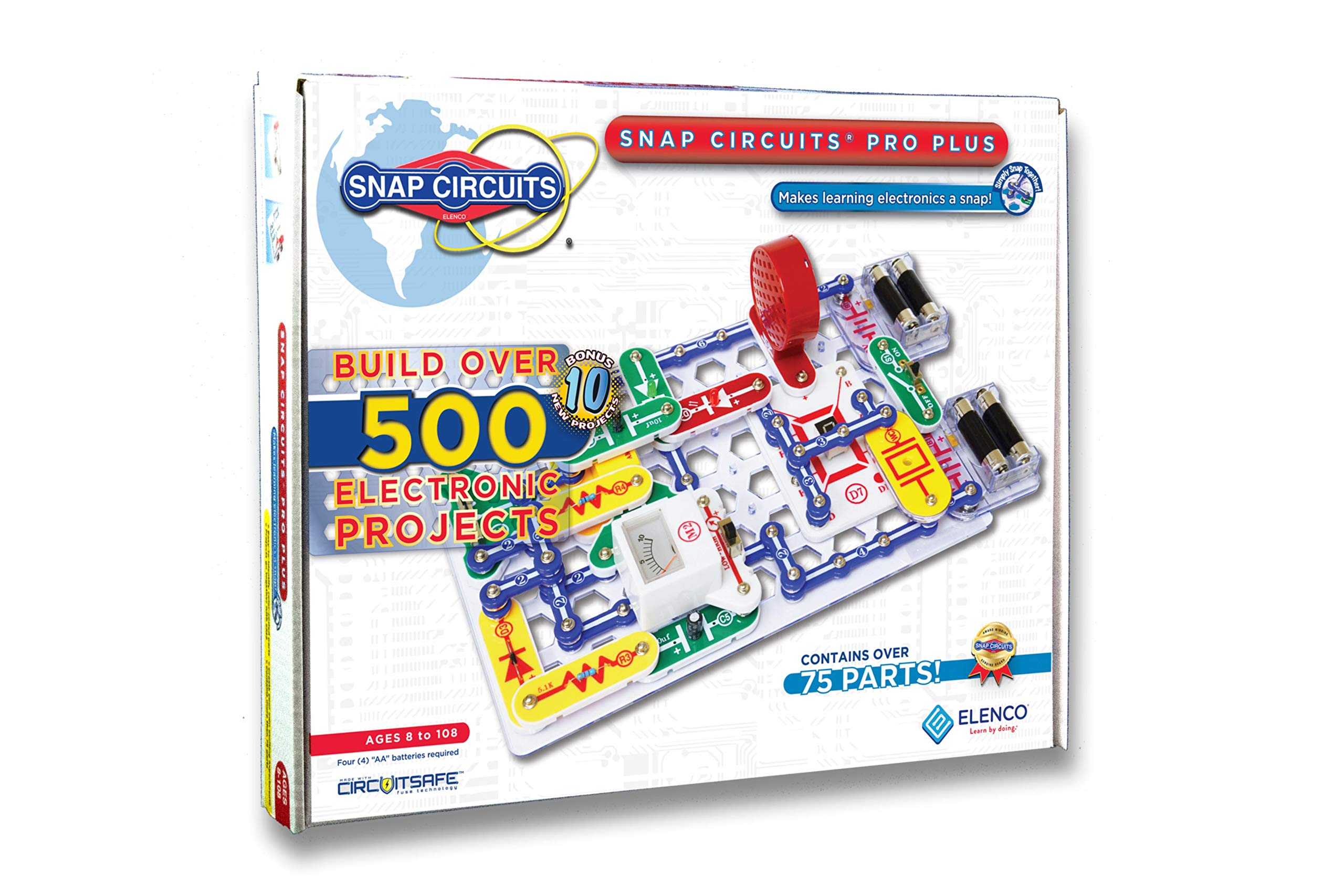 Snap Circuits Pro PLUS SC-510 Electronics Exploration Kit | Over 510 STEM Projects | Full Color Project Manual | 75 Parts | STEM Educational Toys for Kids 8+
