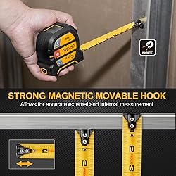PREXISO 2-in-1 Laser Tape Measure, 135Ft