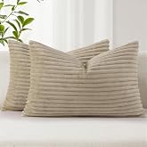 Amazon.com: decorUhome Fall Faux Fur Throw Pillow Covers 12x20 Set of 2 ...