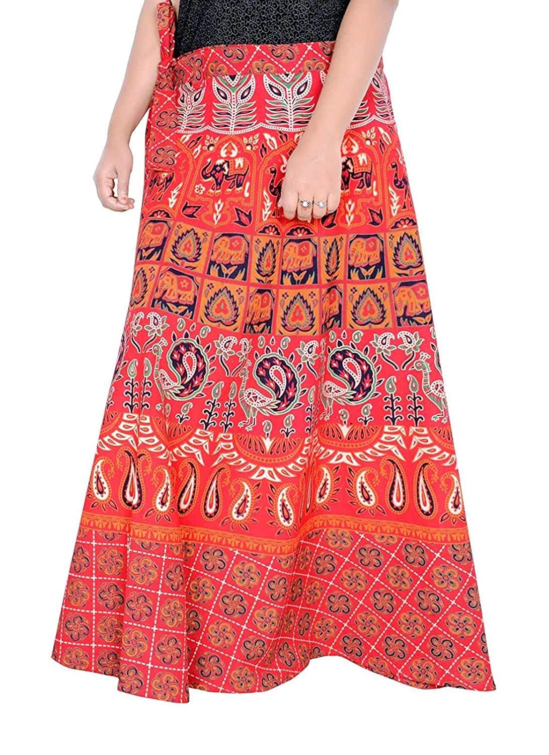 Buy Kamngari Fashions Women's Cotton Ethnic Skirt (AMOL0138, MultiColoured, 38) at Amazon.in