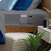 Bare Home Fitted Bottom Sheet King - Dual Pocket - Premium 1800 Microfiber - Ultra-Soft Wrinkle Free - Deep Pocket (King, Grey)